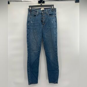 AO LA button fly skinny blue jeans size 27 you look good Alice Olivia